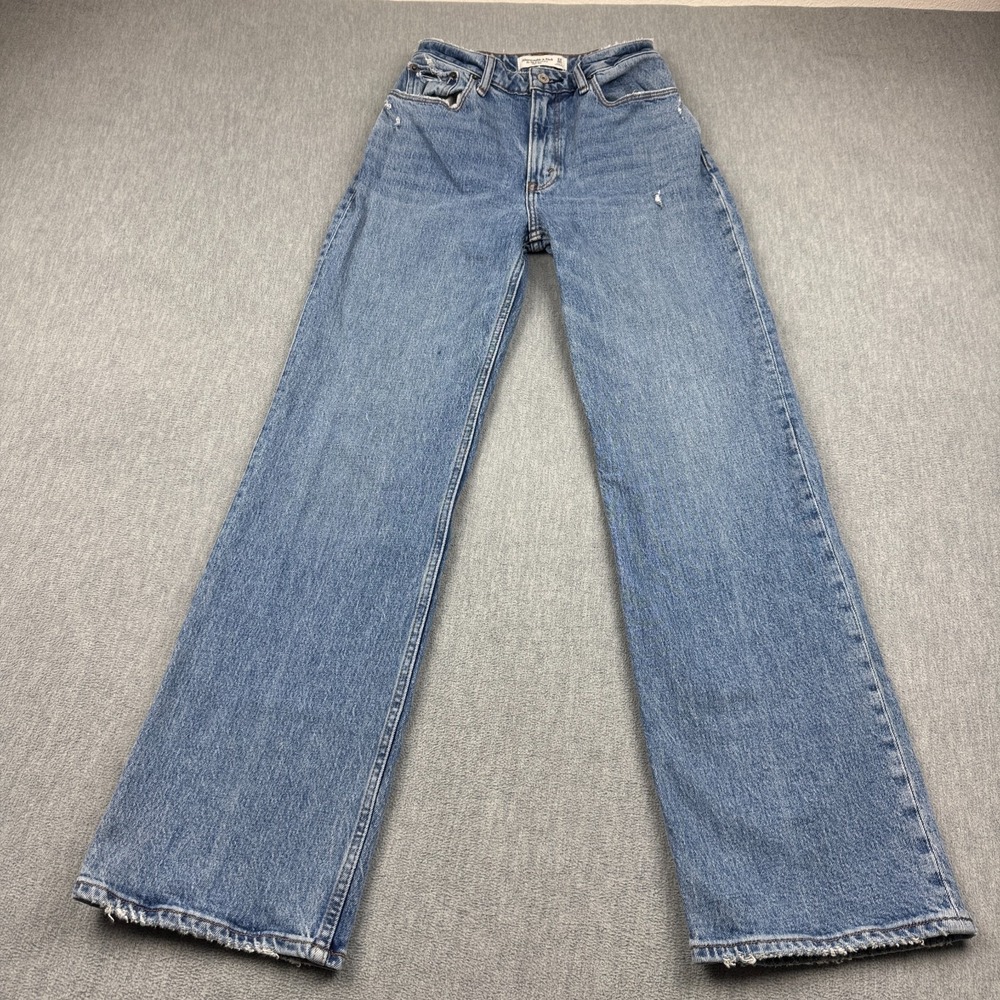 Abercrombie & Fitch Jeans Womens 24/00R Blue 90s Relaxed High Rise Love Straight
